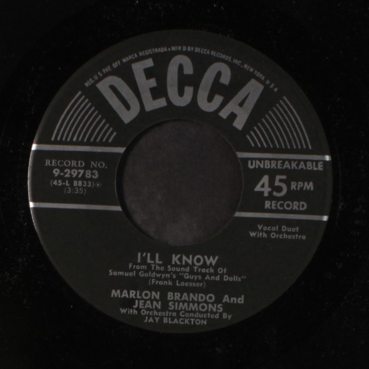 i'll know / a woman in love by MARLON BRANDO & JEAN SIMMONS