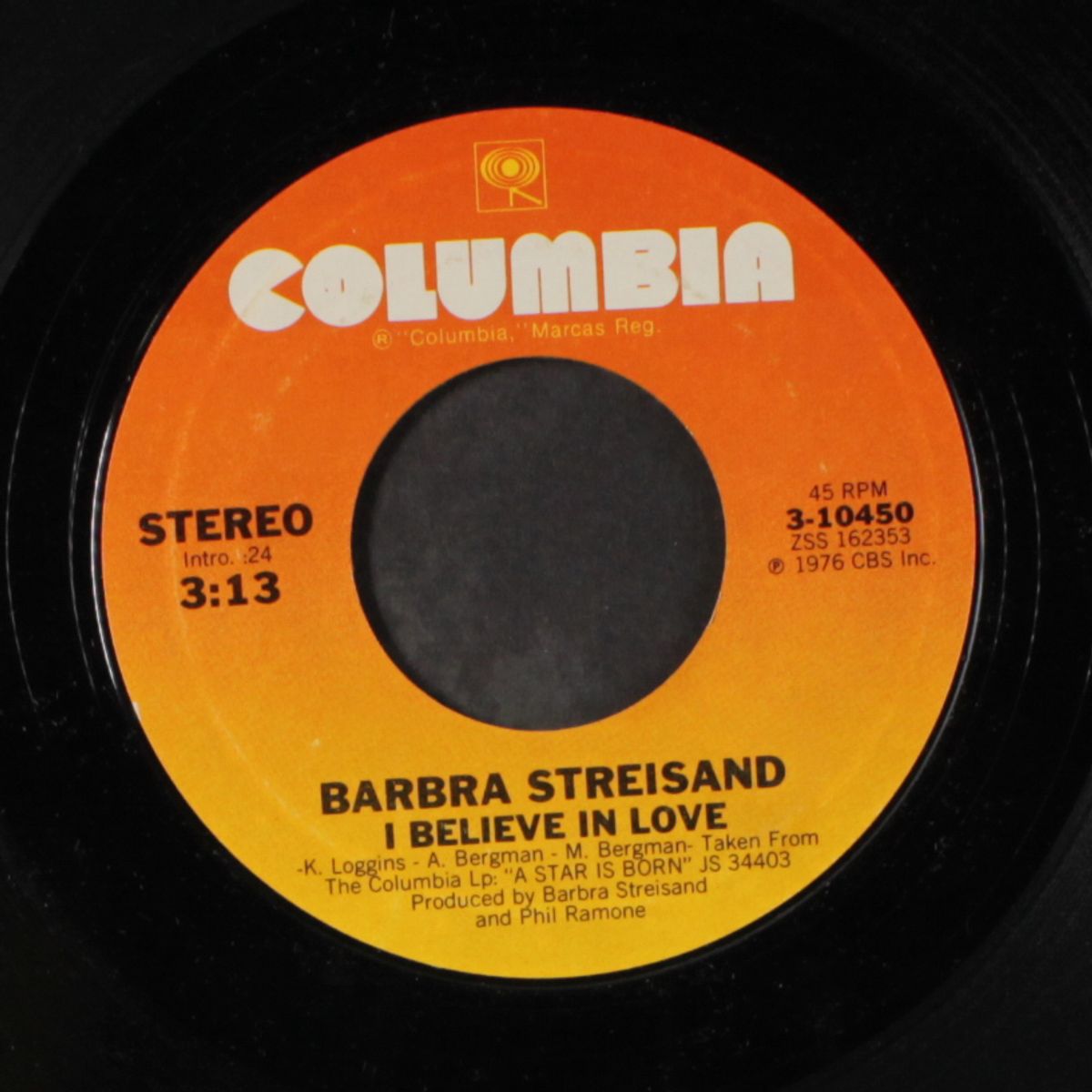 evergreen / i believe in love by BARBRA STREISAND