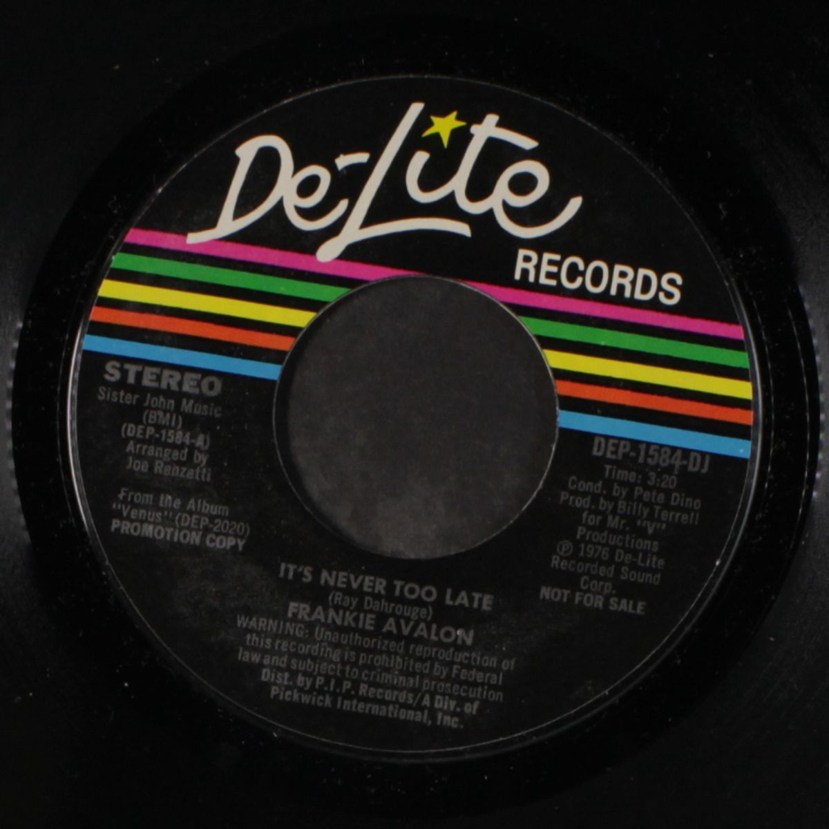 it's never too late/mono by FRANKIE AVALON