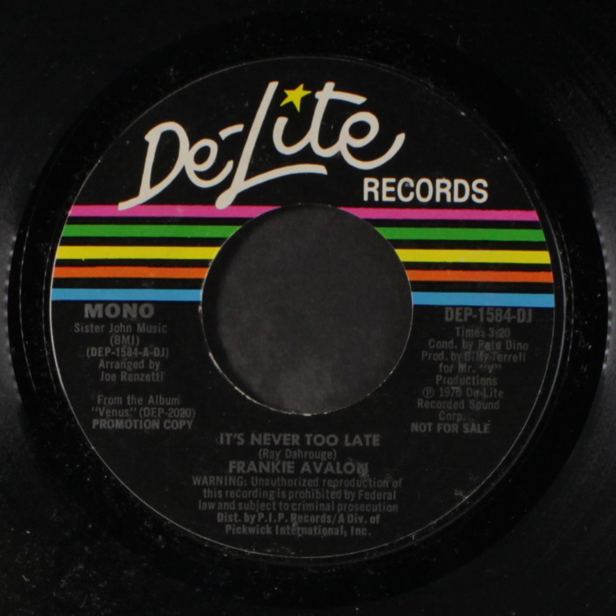 it's never too late/mono by FRANKIE AVALON
