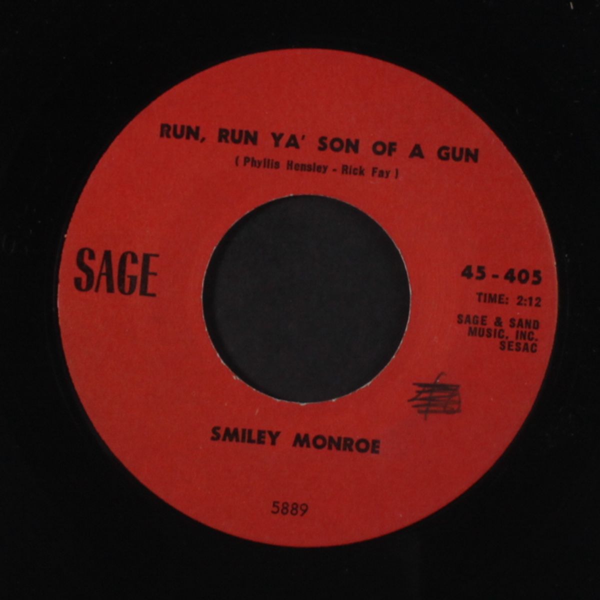 run, run, ya' son of a gun / tonight, i'm giving up by SMILEY MONROE