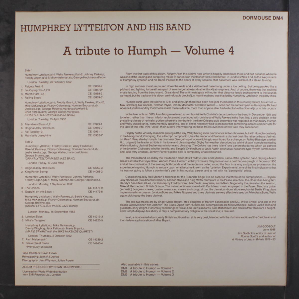 a tribute to humph vol. 4 by HUMPHREY LYTTELTON