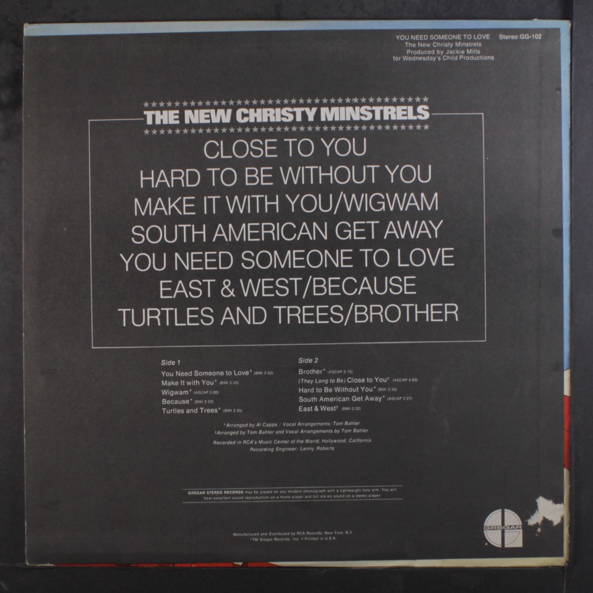 you need someone to love by NEW CHRISTY MINSTRELS