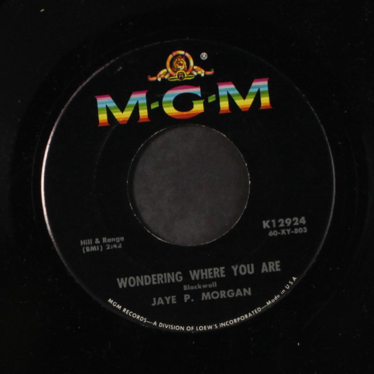 i walk the line / wondering where you are by JAYE P. MORGAN
