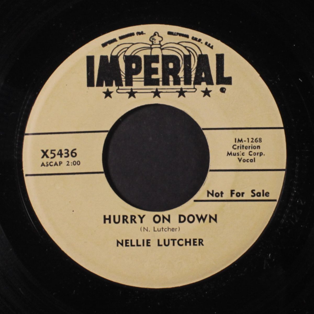 hurry on down / i never get tired by NELLIE LUTCHER