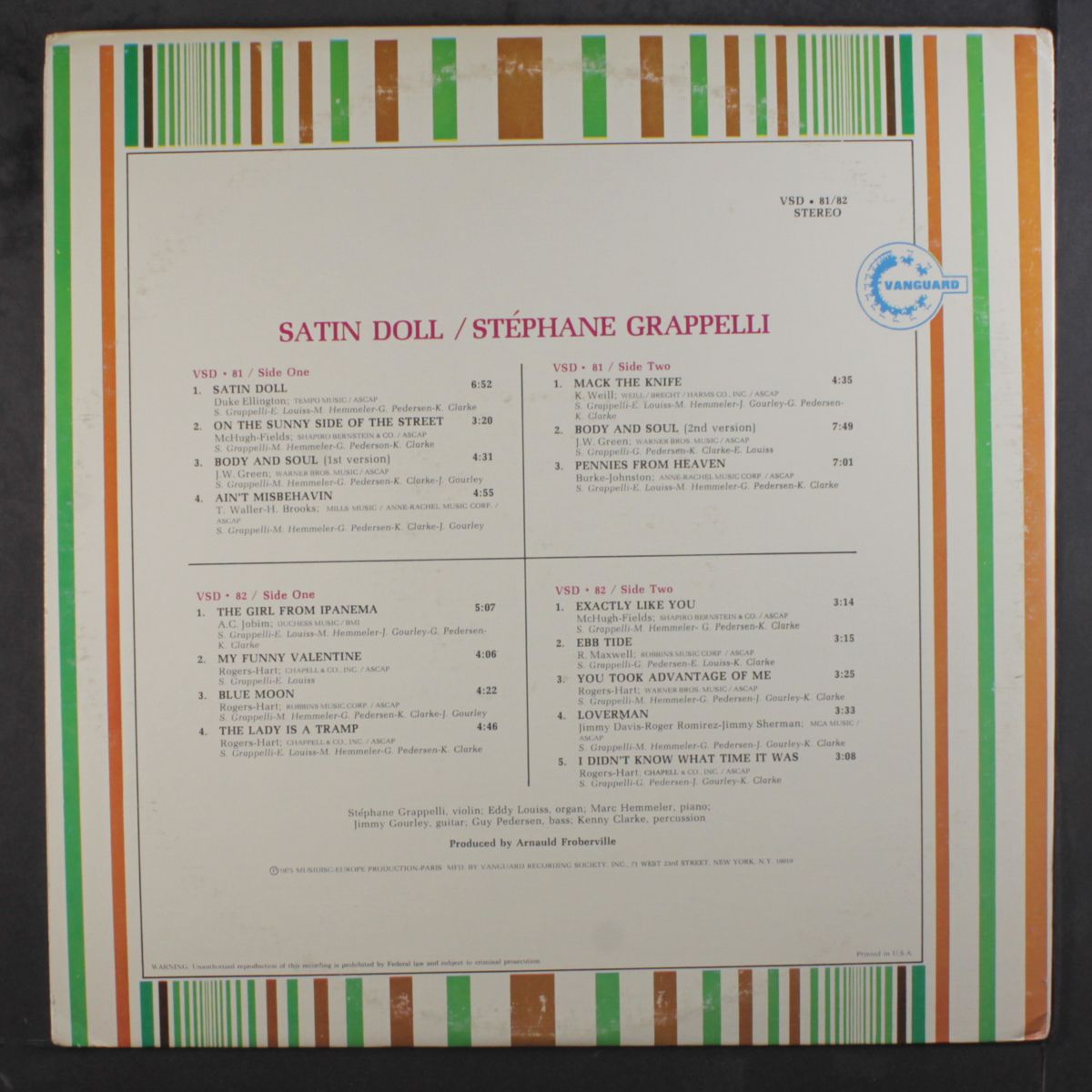 satin doll by STEPHANE GRAPPELLI