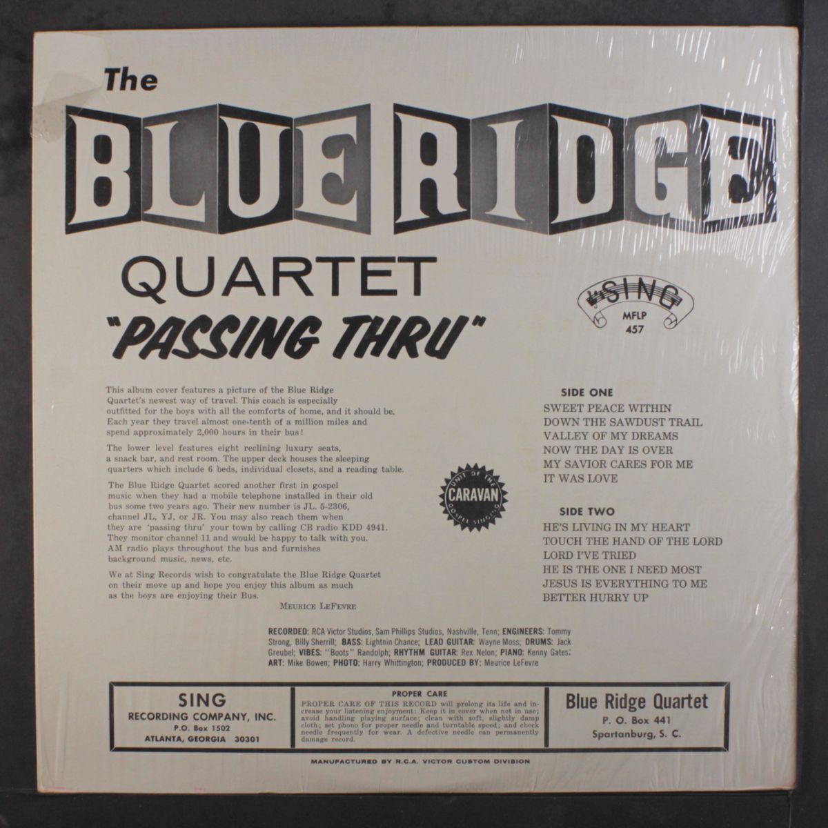 passing thru by BLUE RIDGE QUARTET