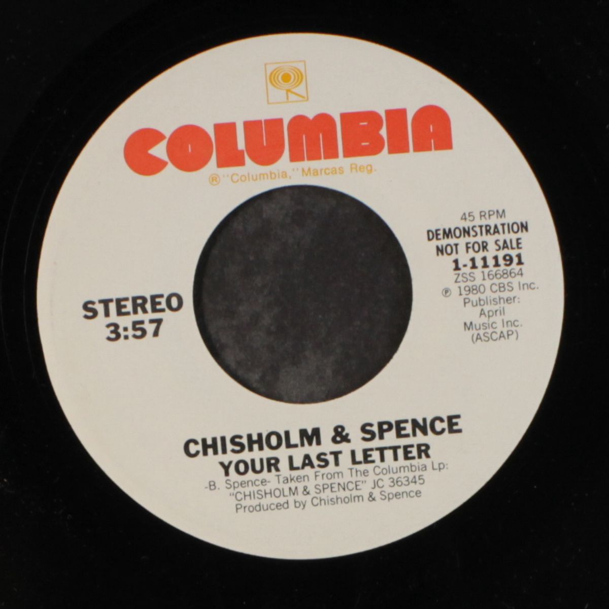 your last letter / same by CHISHOLM & SPENCE