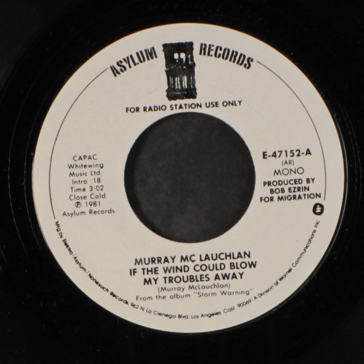 if the wind could blow my troubles away / mono by MURRAY MCLAUCHLAN
