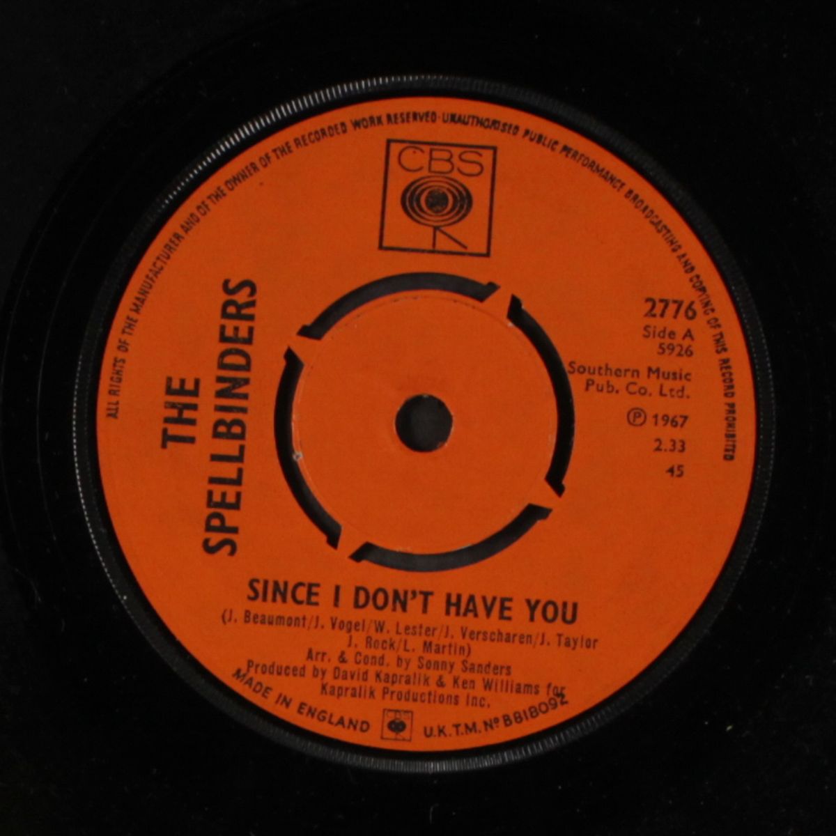i believe / since i don't have you by SPELLBINDERS