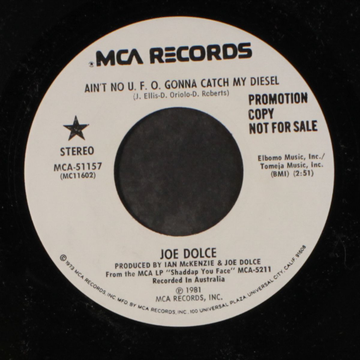 ain't no u.f.o. gonna catch my diesel / same by JOE DOLCE