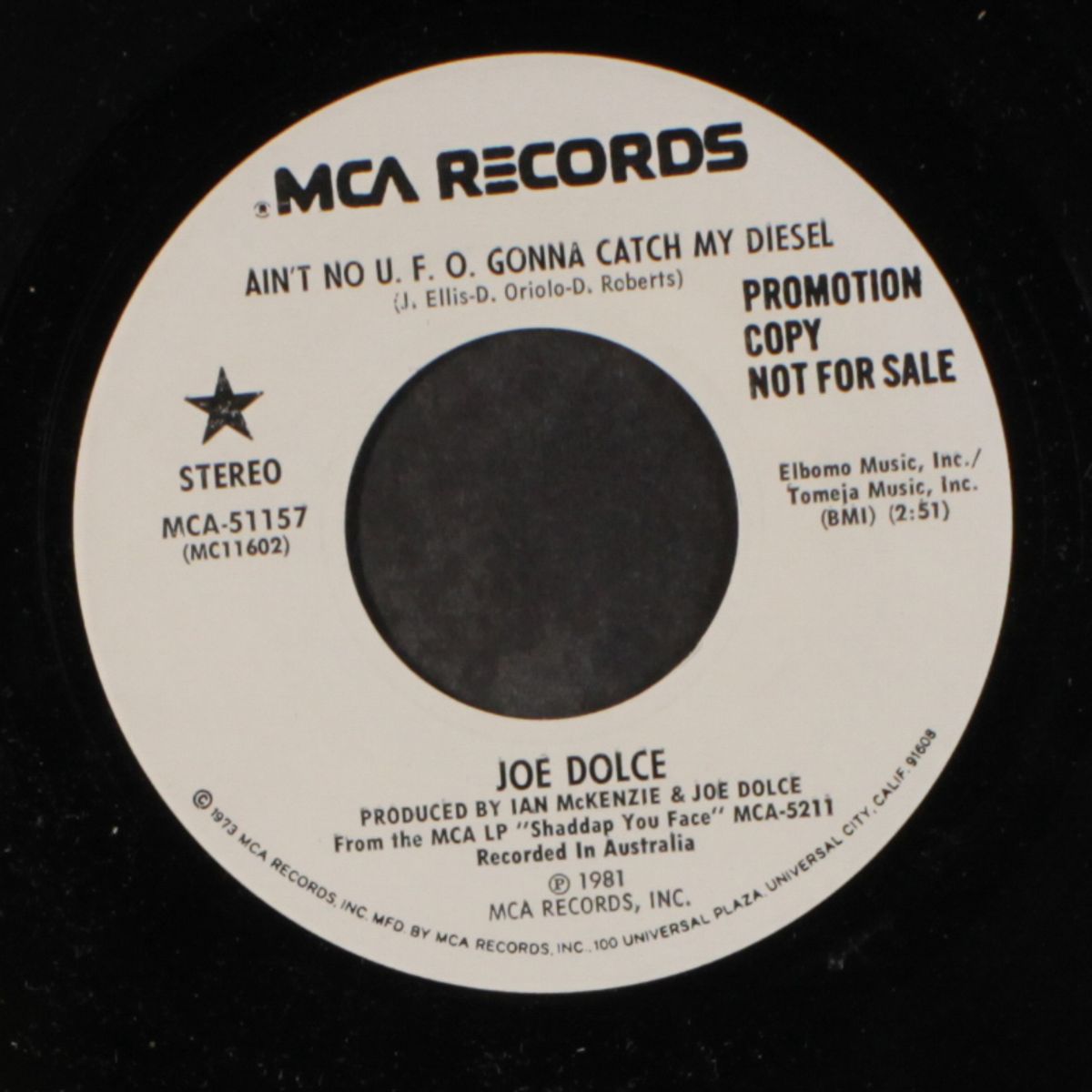 ain't no u.f.o. gonna catch my diesel / same by JOE DOLCE