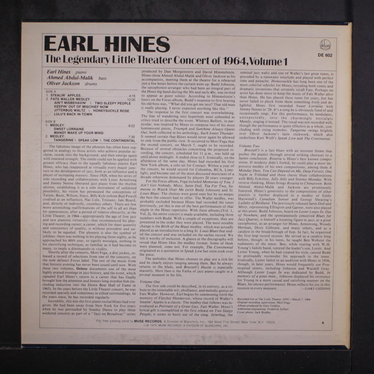 the legendary little theater concert of 1964, vol. 1 by EARL HINES