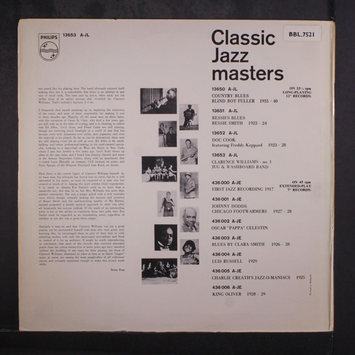 classic jazz masters, vol. 1 by CLARENCE WILLIAMS