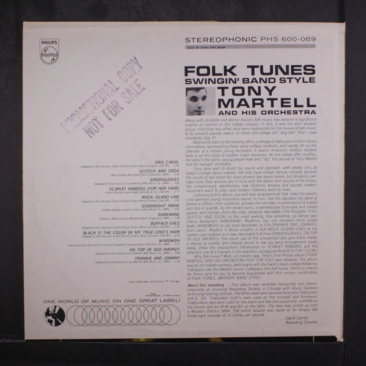 folk tunes, swingin' band style by TONY MARTELL
