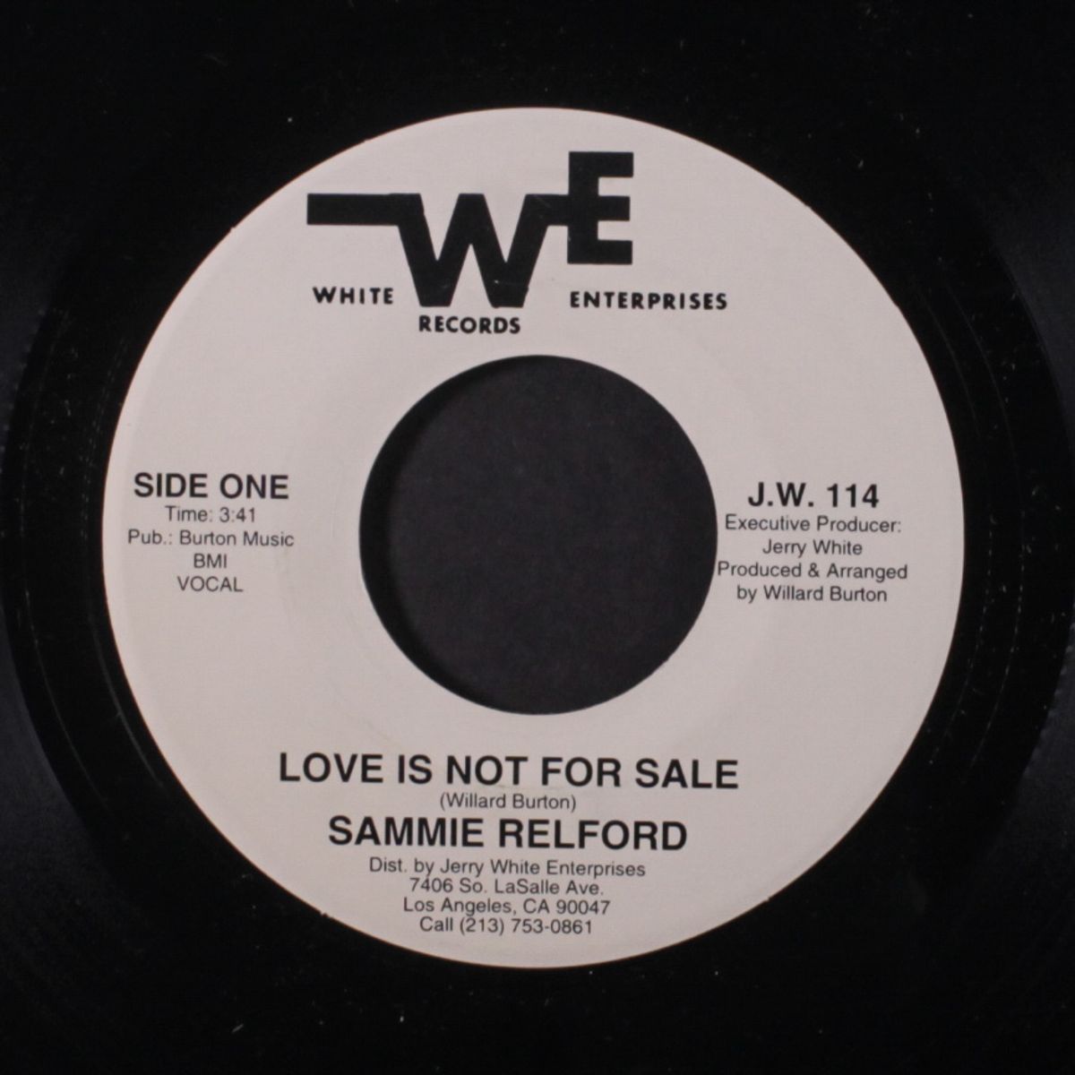 love is not for sale / instrumental by SAMMIE RELFORD