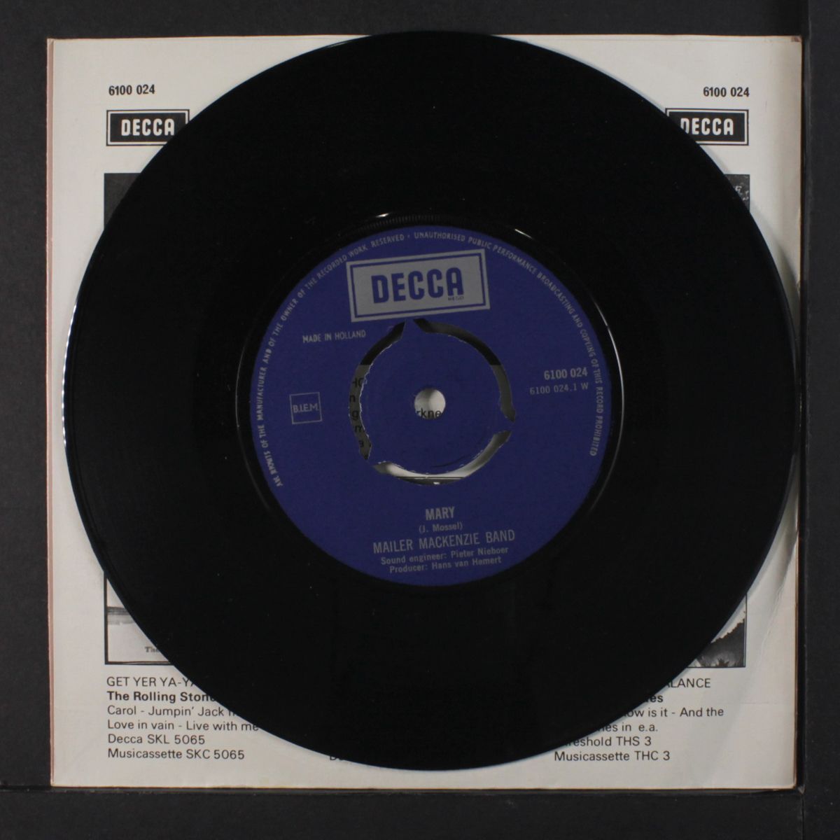 mary / bye bye baby by MAILER MACKENZIE BAND