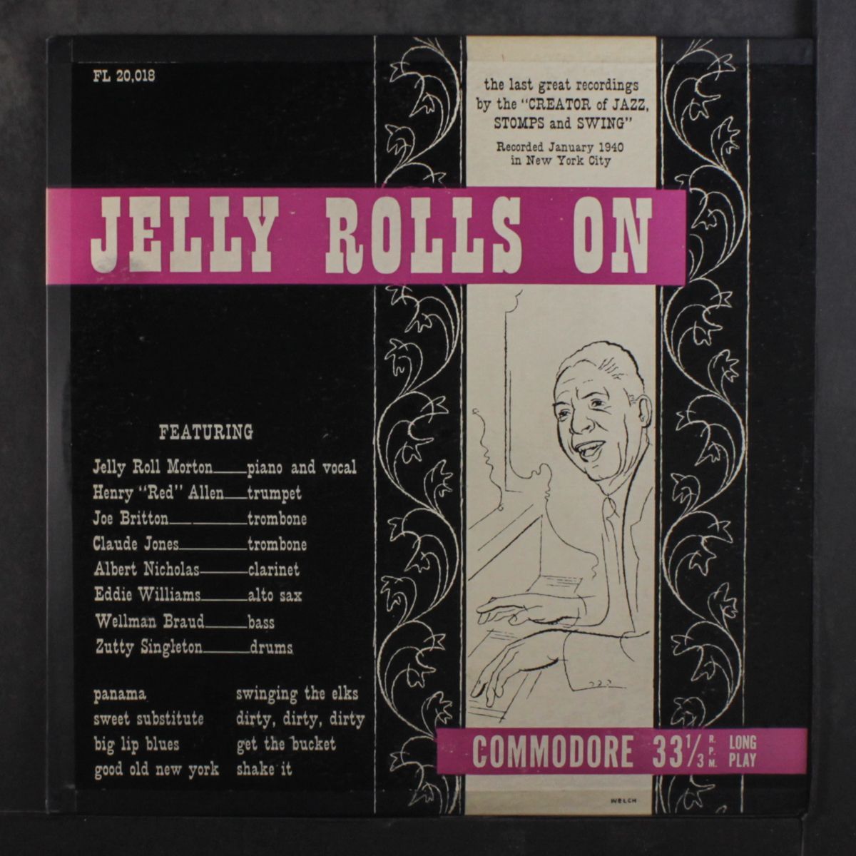jelly rolls on by JELLY ROLL MORTON