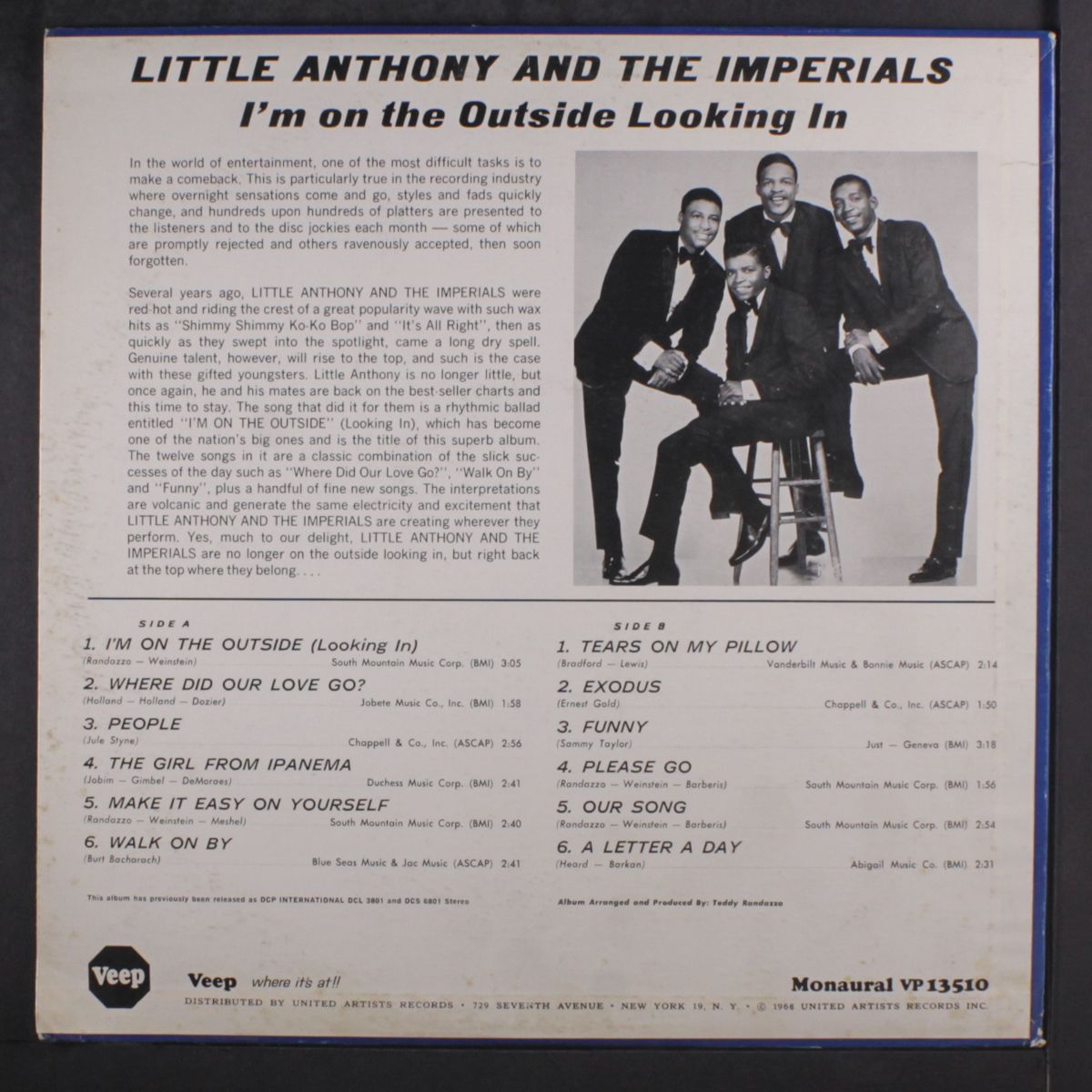 i'm on the outside looking in by LITTLE ANTHONY & IMPERIALS