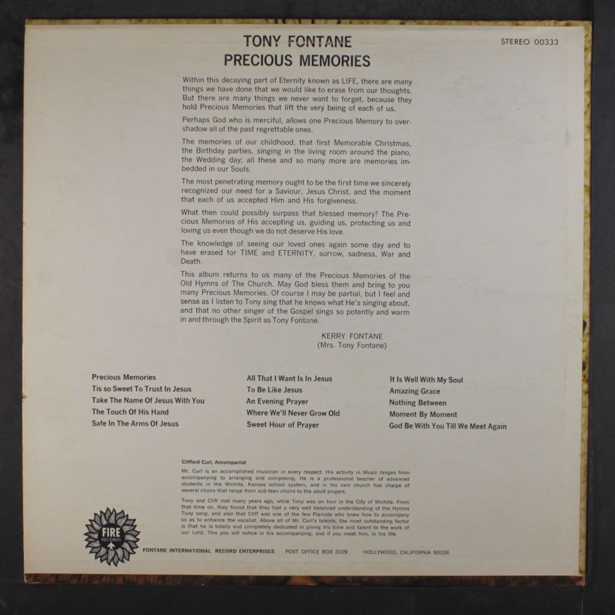precious memories by TONY FONTANE