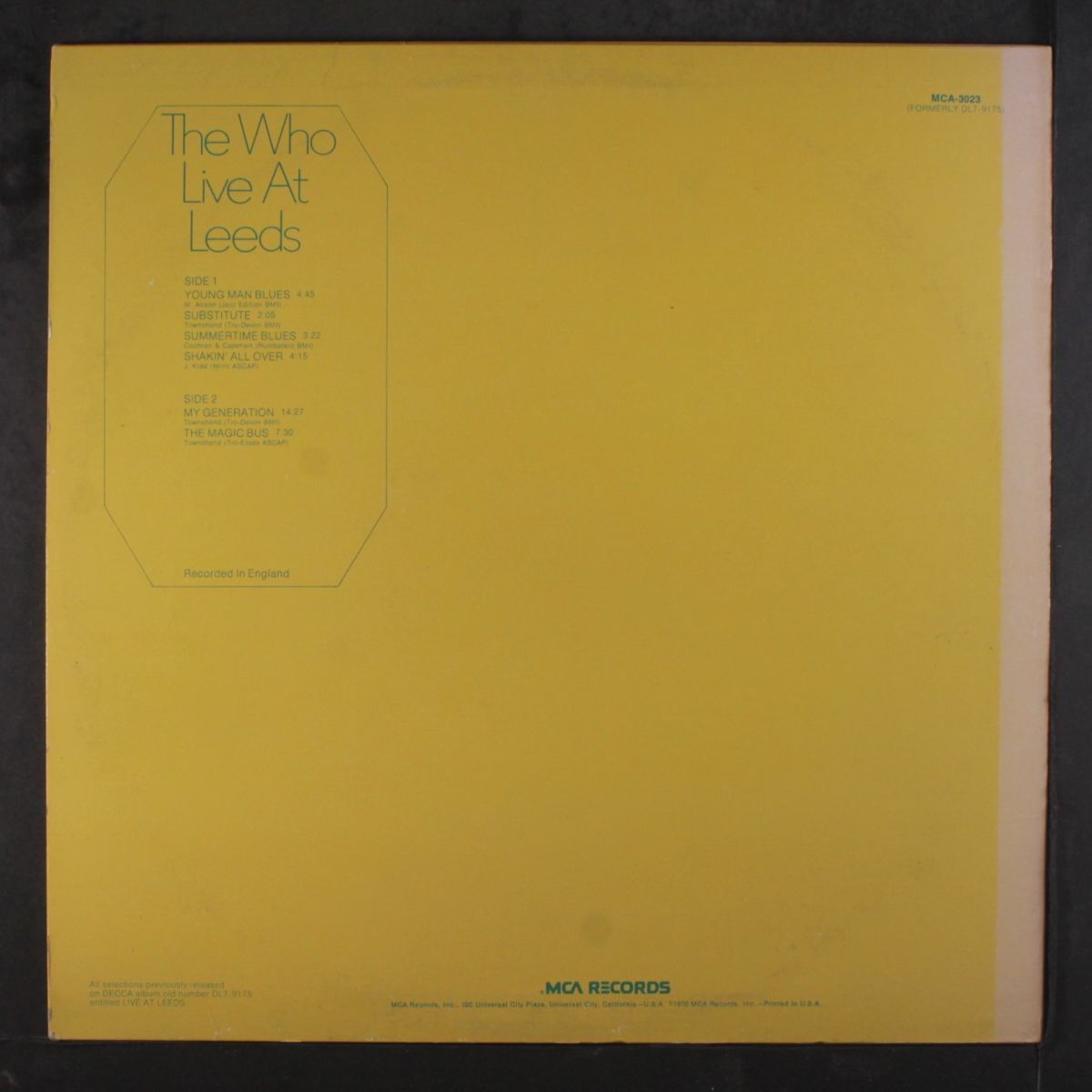 live at leeds by WHO