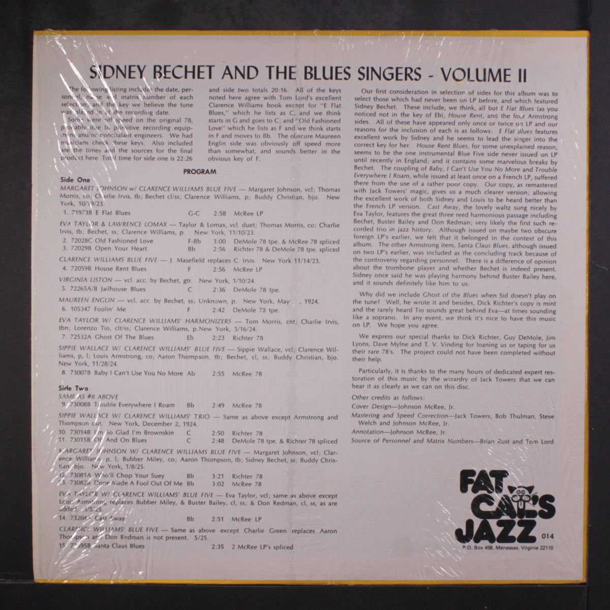 and the blues singers, vol. 2 by SIDNEY BECHET