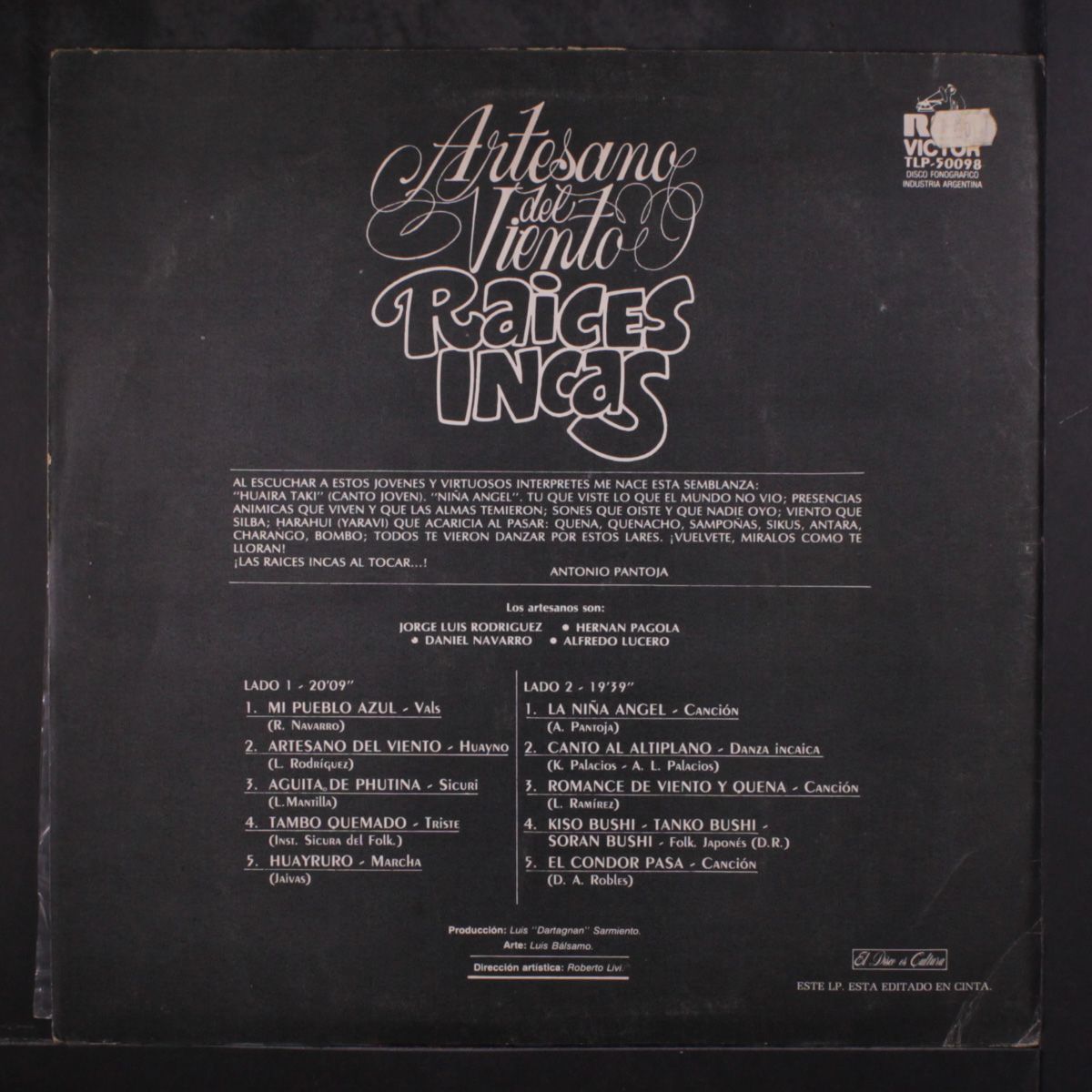 artesano del viento by RAICES INCAS