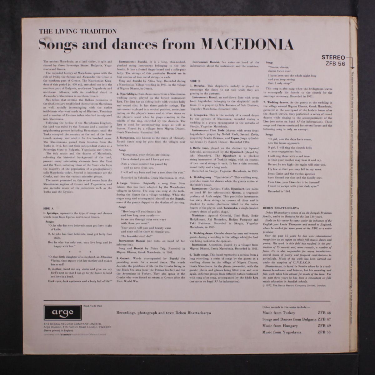 songs and dances from macedonia by VARIOUS