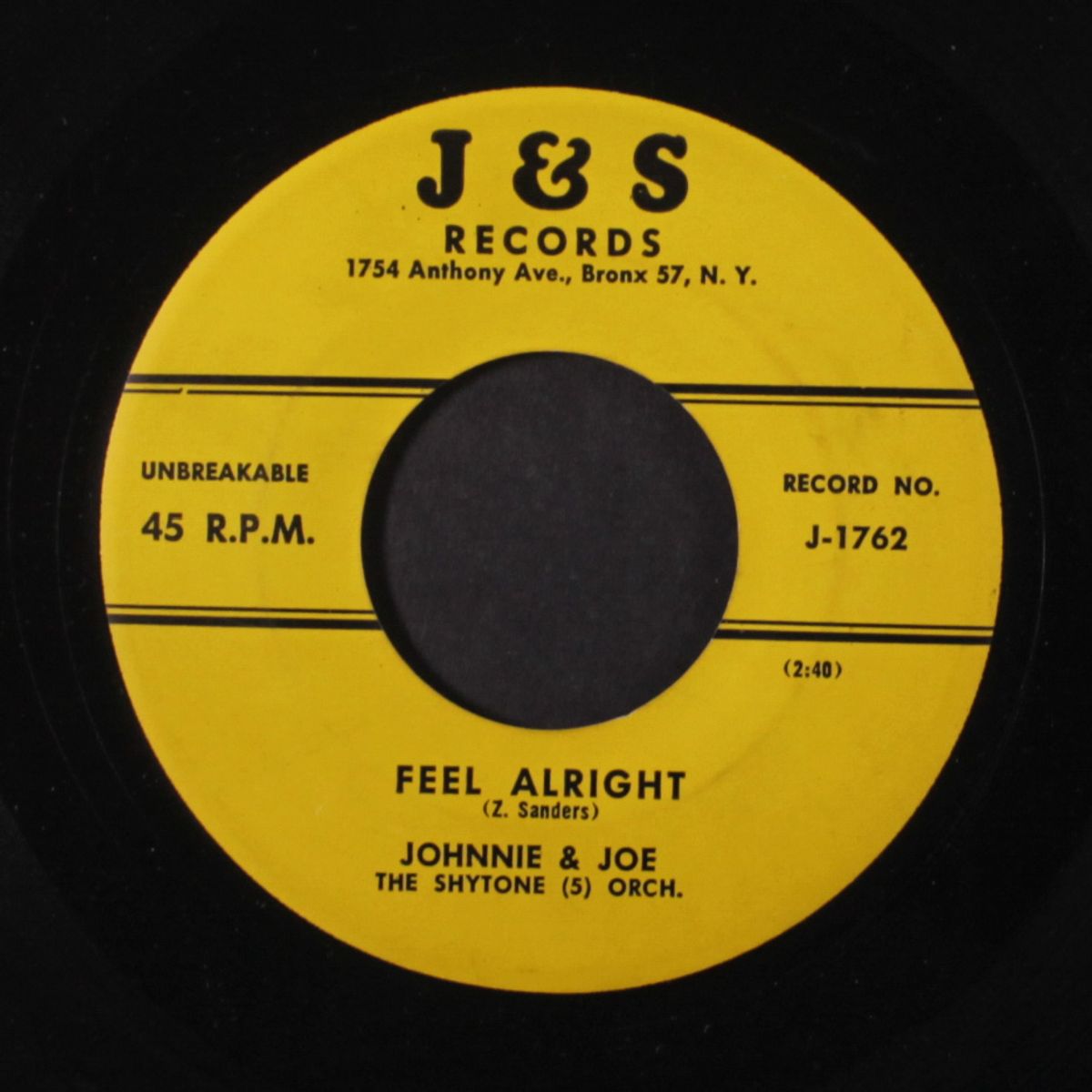 i'll be spinning / feel alright by JOHNNIE & JOE