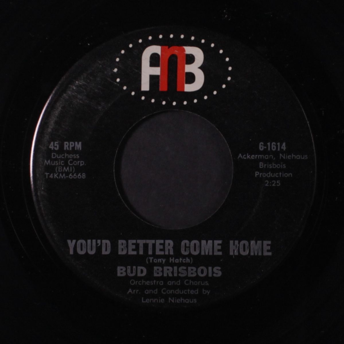 hang on sloopy / you'd better come home by BUD BRISBOIS