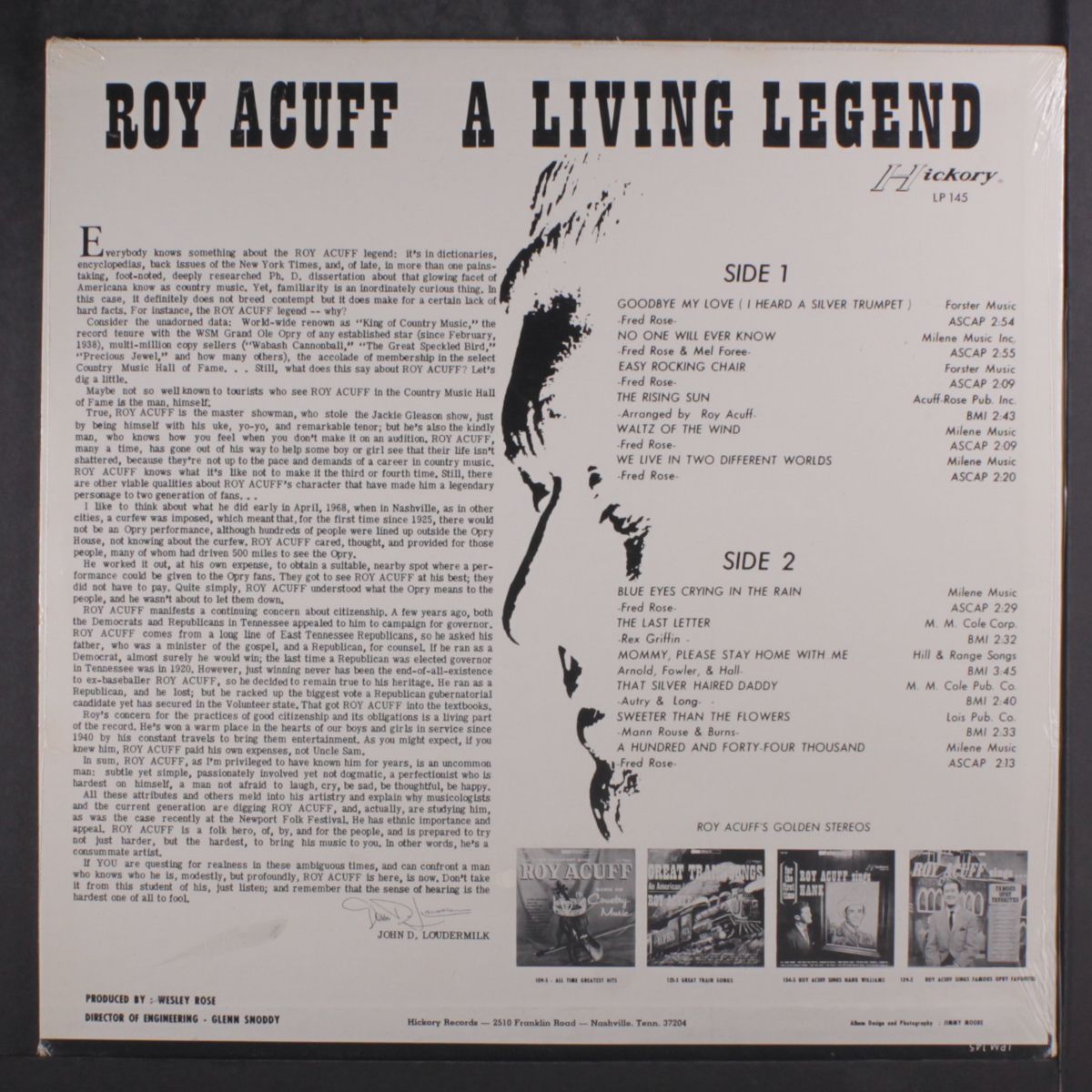 a living legend by ROY ACUFF