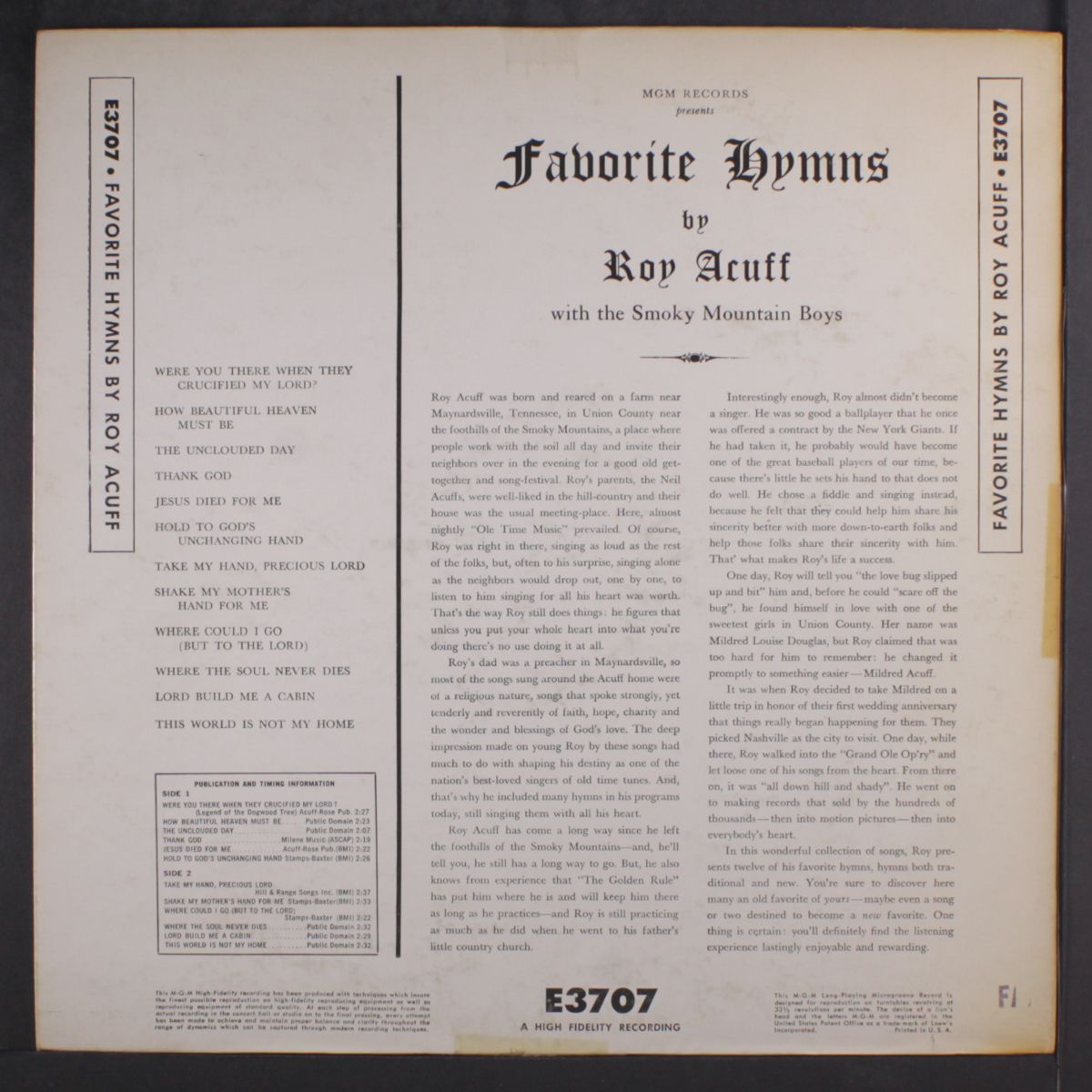 favorite hymns by ROY ACUFF