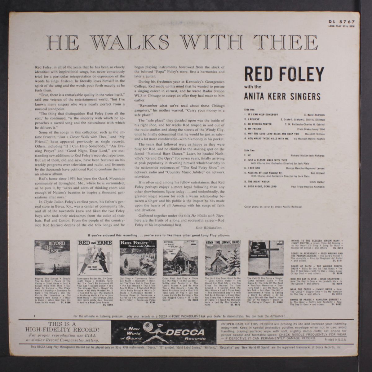 he walks with thee by RED FOLEY