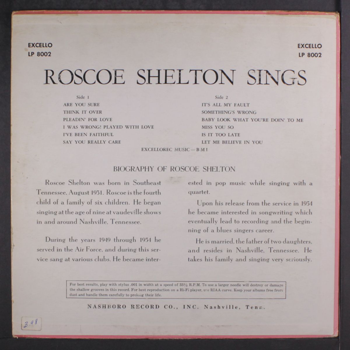 roscoe shelton sings by ROSCOE SHELTON