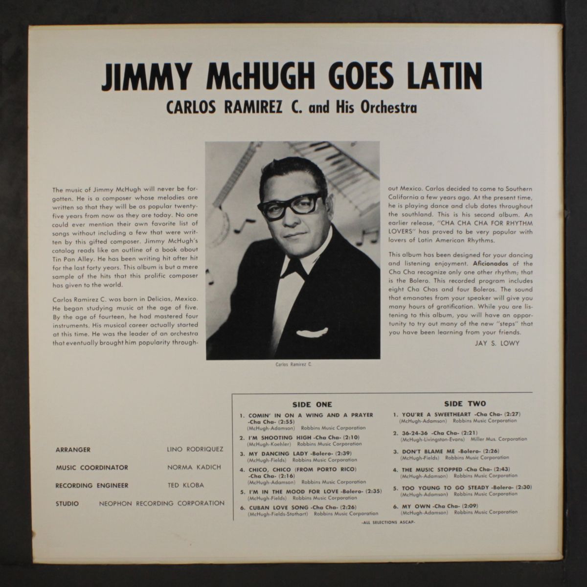 jimmy mchugh goes latin by CARLOS RAMIREZ G.