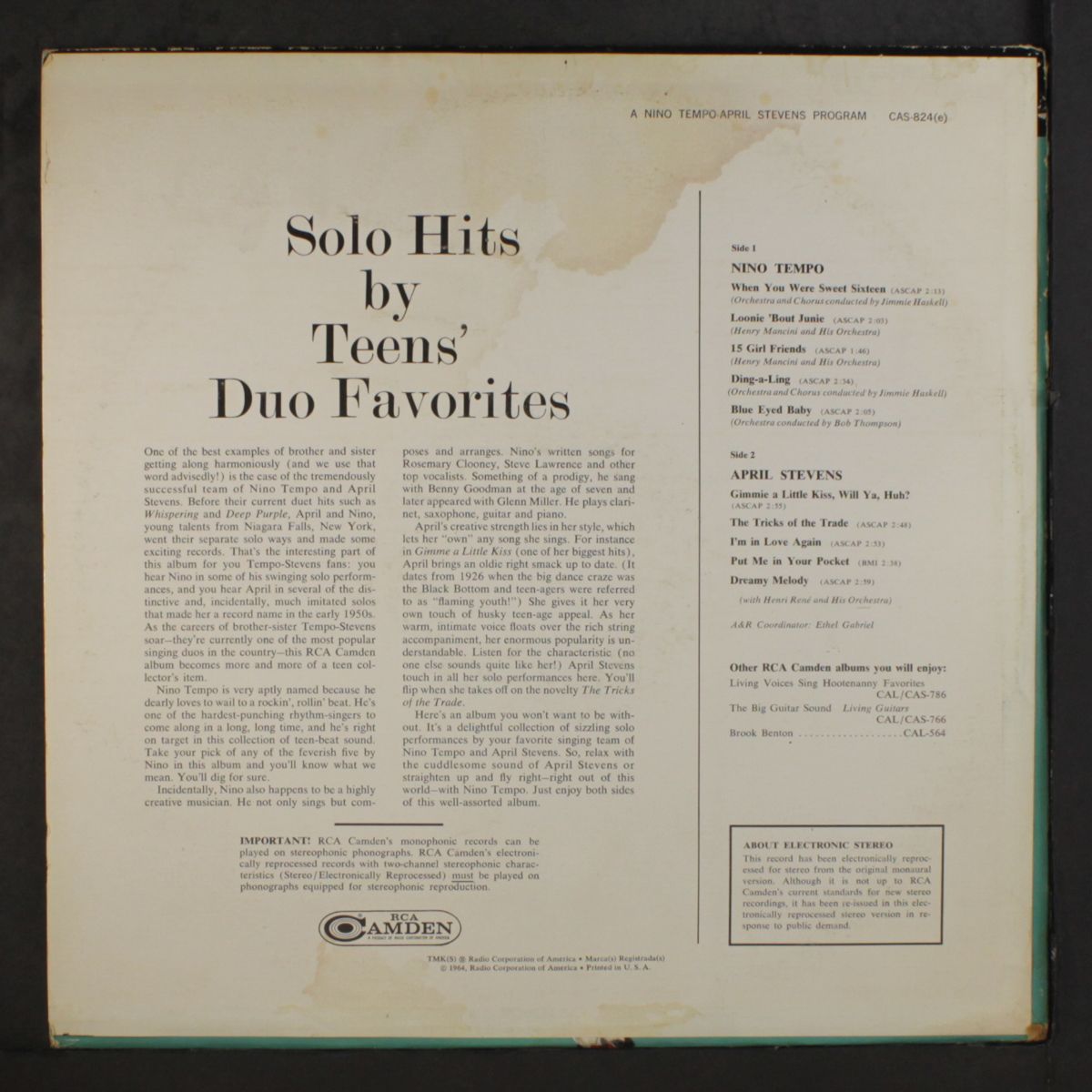 nino / april sings by NINO TEMPO & APRIL STEVENS