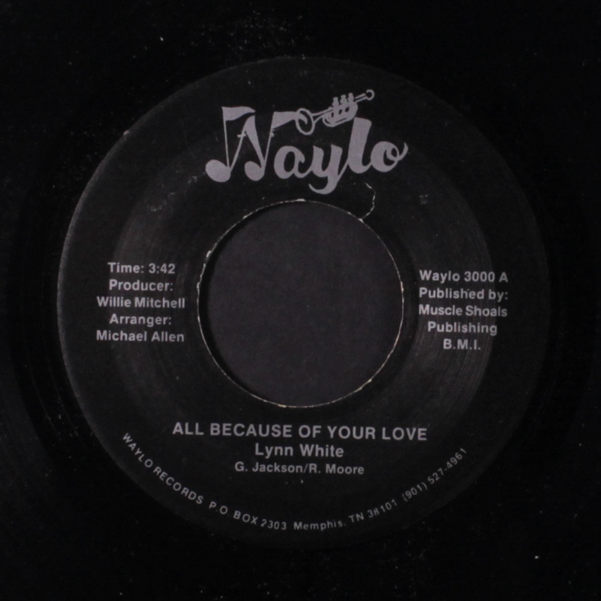 all because of your love / blues in my bedroom by LYNN WHITE