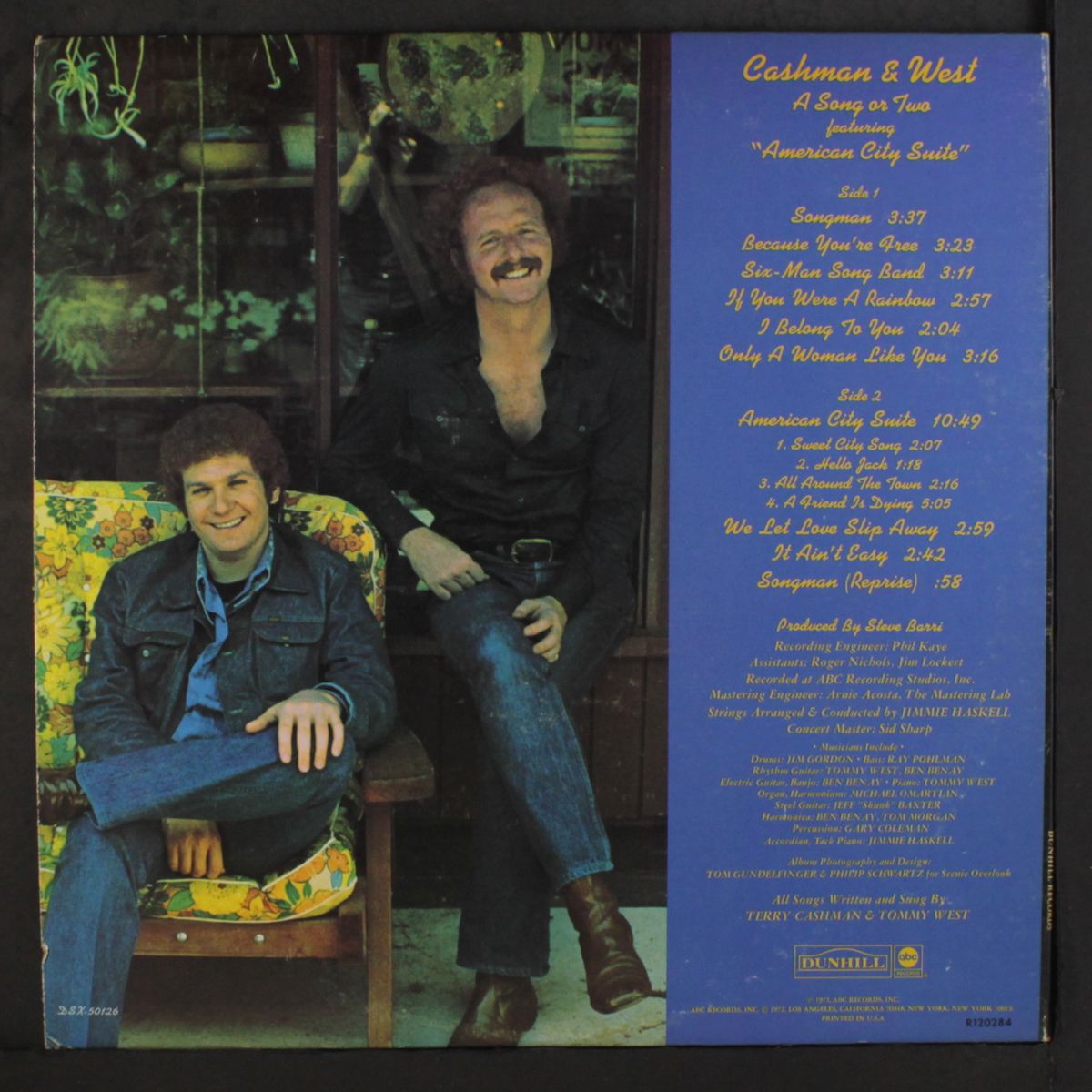 a song or two by CASHMAN & WEST