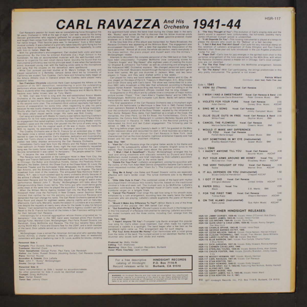 the uncollected 1941-1944 by CARL RAVAZZA
