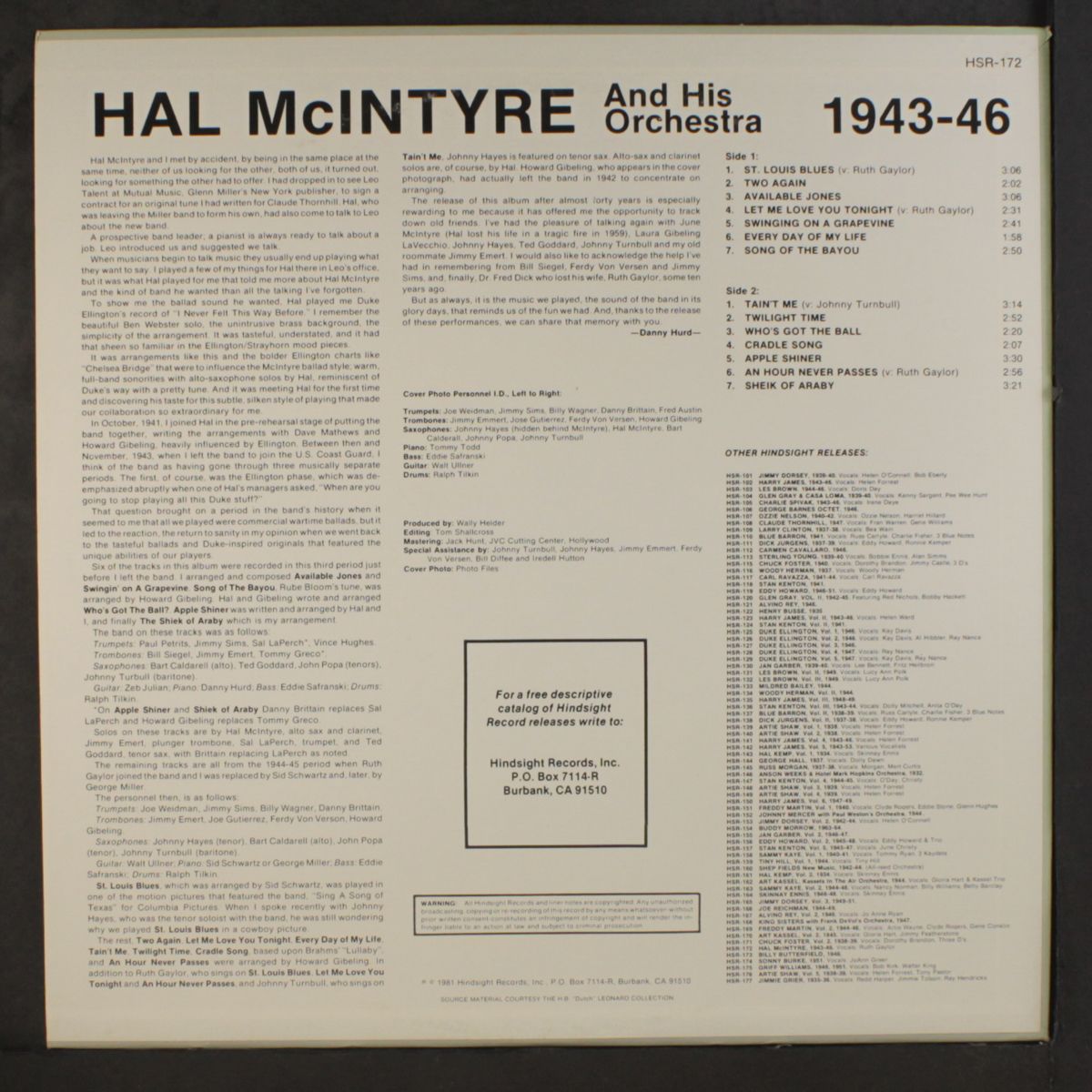 the uncollected 1943-1946 by HAL MCINTYRE