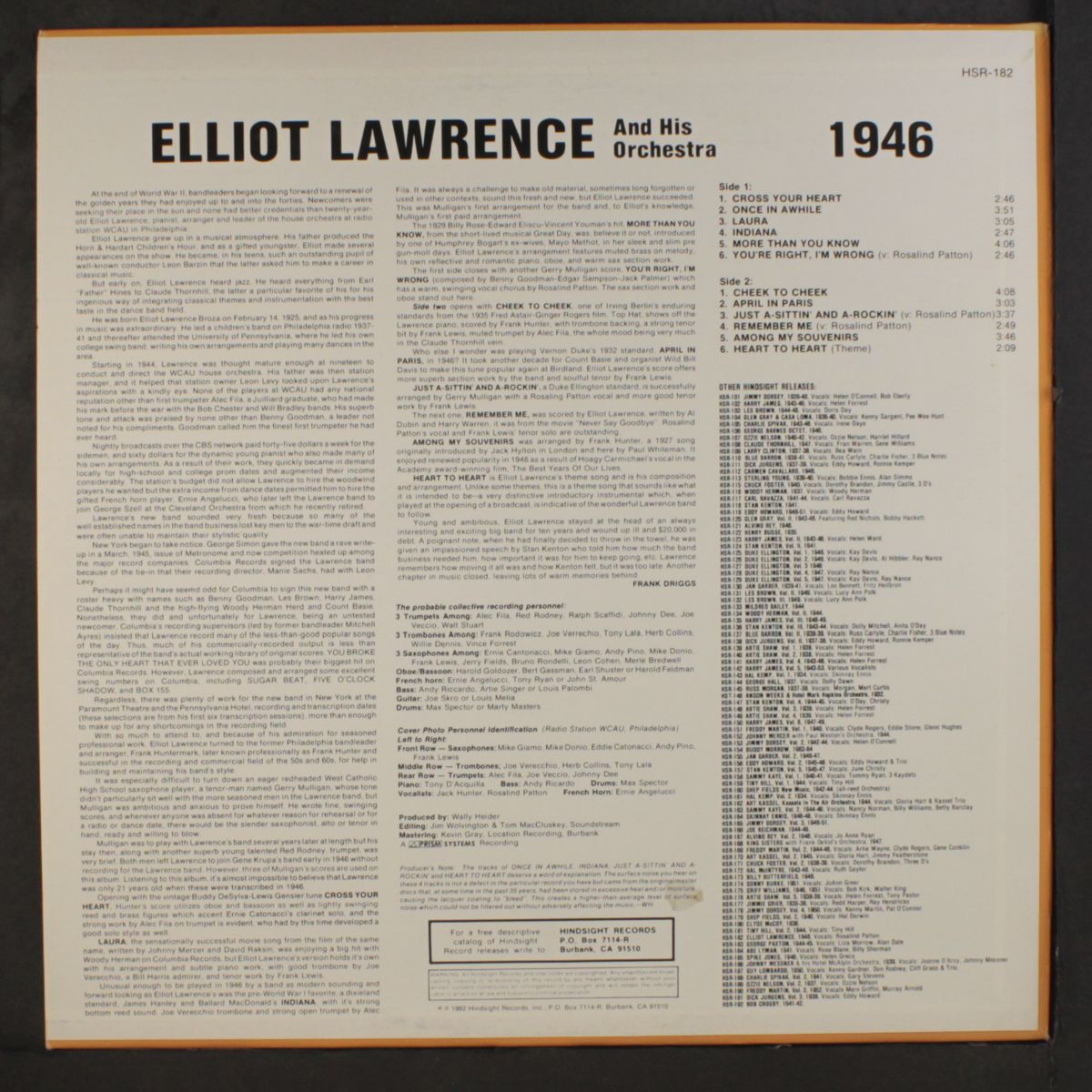 uncollected, 1946 by ELLIOT LAWRENCE