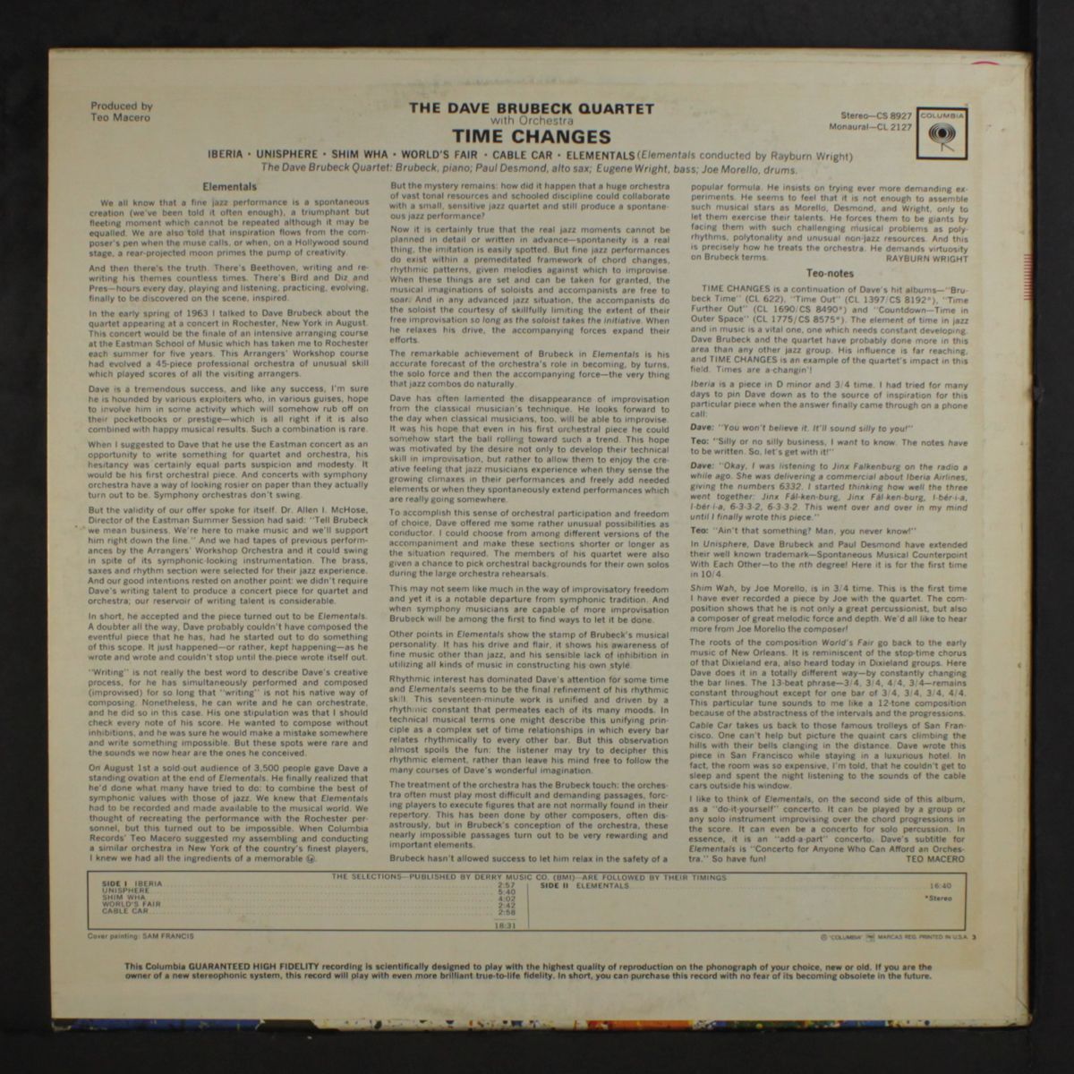 time changes by DAVE BRUBECK