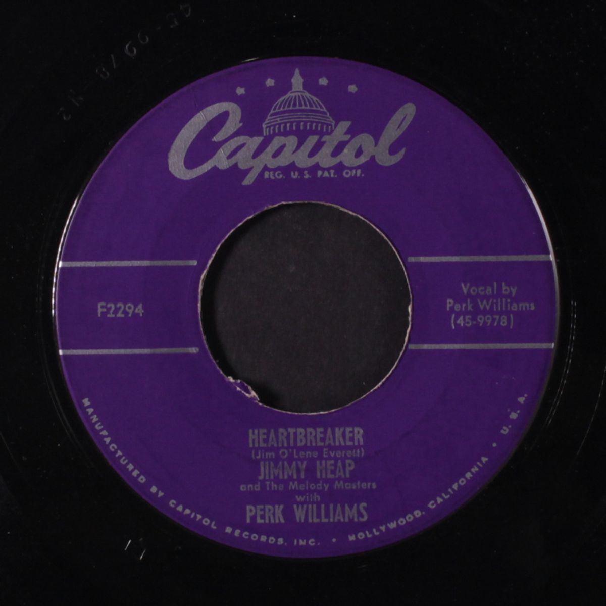 you didn't have time / heartbreaker by JIMMY HEAP & PERK WILLIAMS