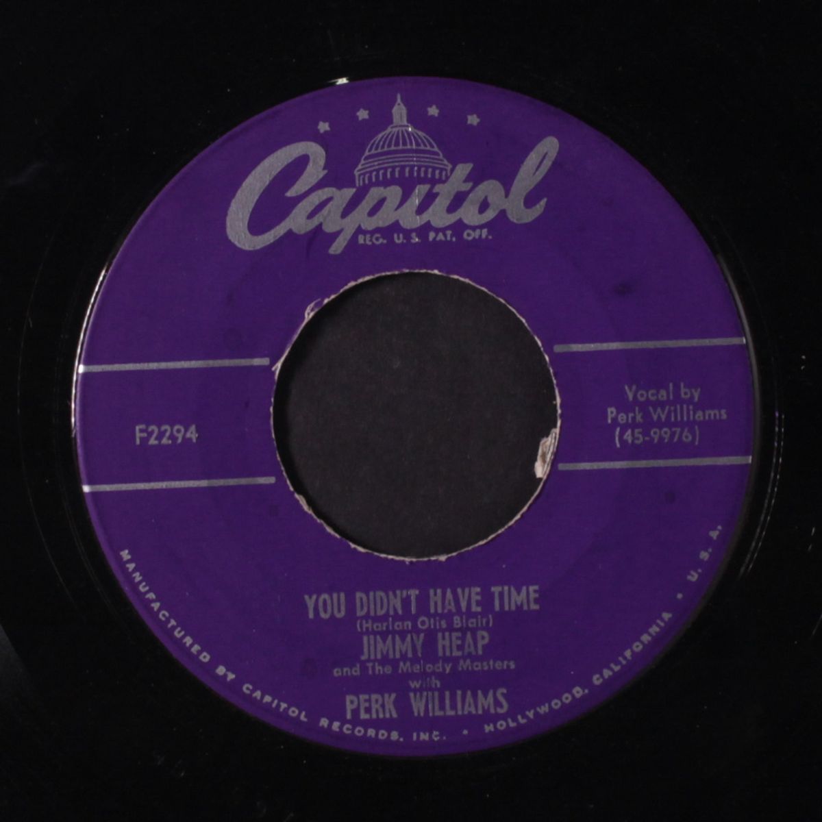 you didn't have time / heartbreaker by JIMMY HEAP & PERK WILLIAMS