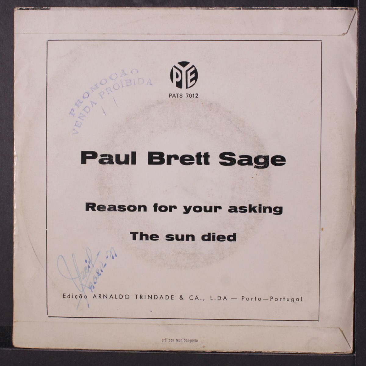 reason for your asking / the sun bird by PAUL BRETT SAGE