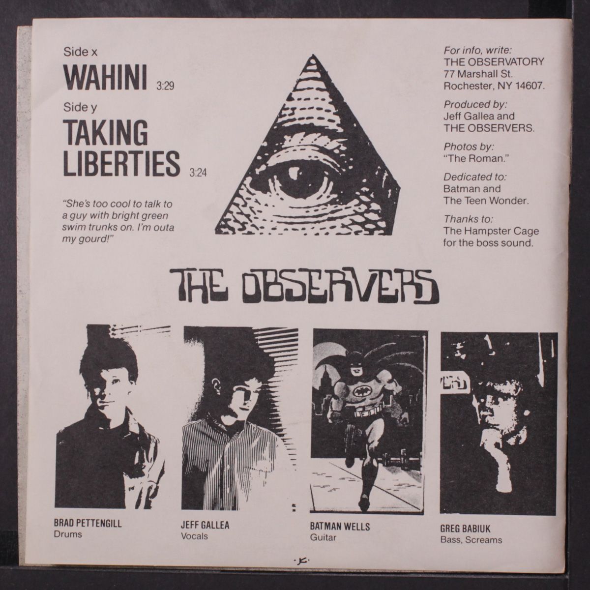 wahini / taking liberties by OBSERVERS