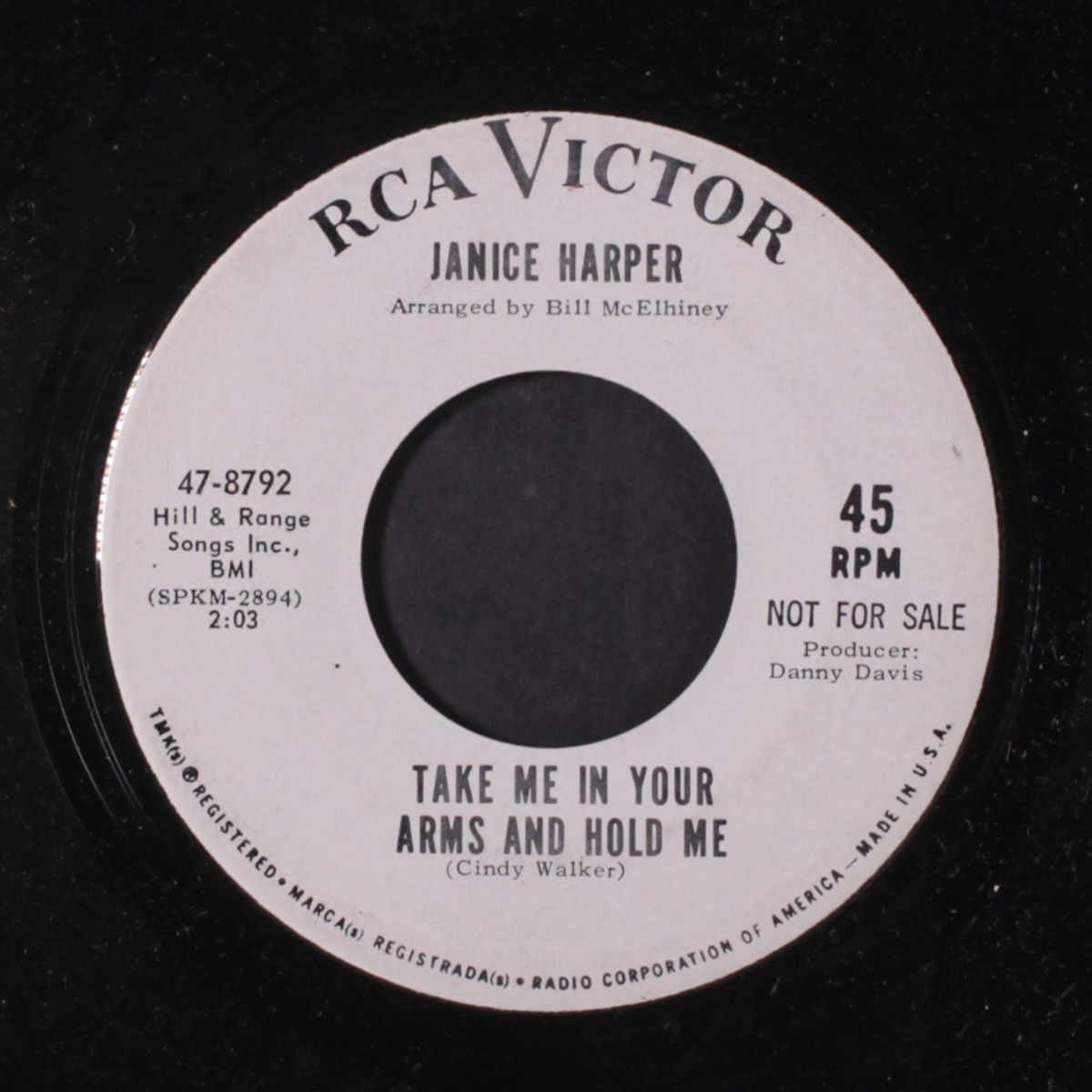 he just checked in / take me in your arms and hold me by JANICE HARPER