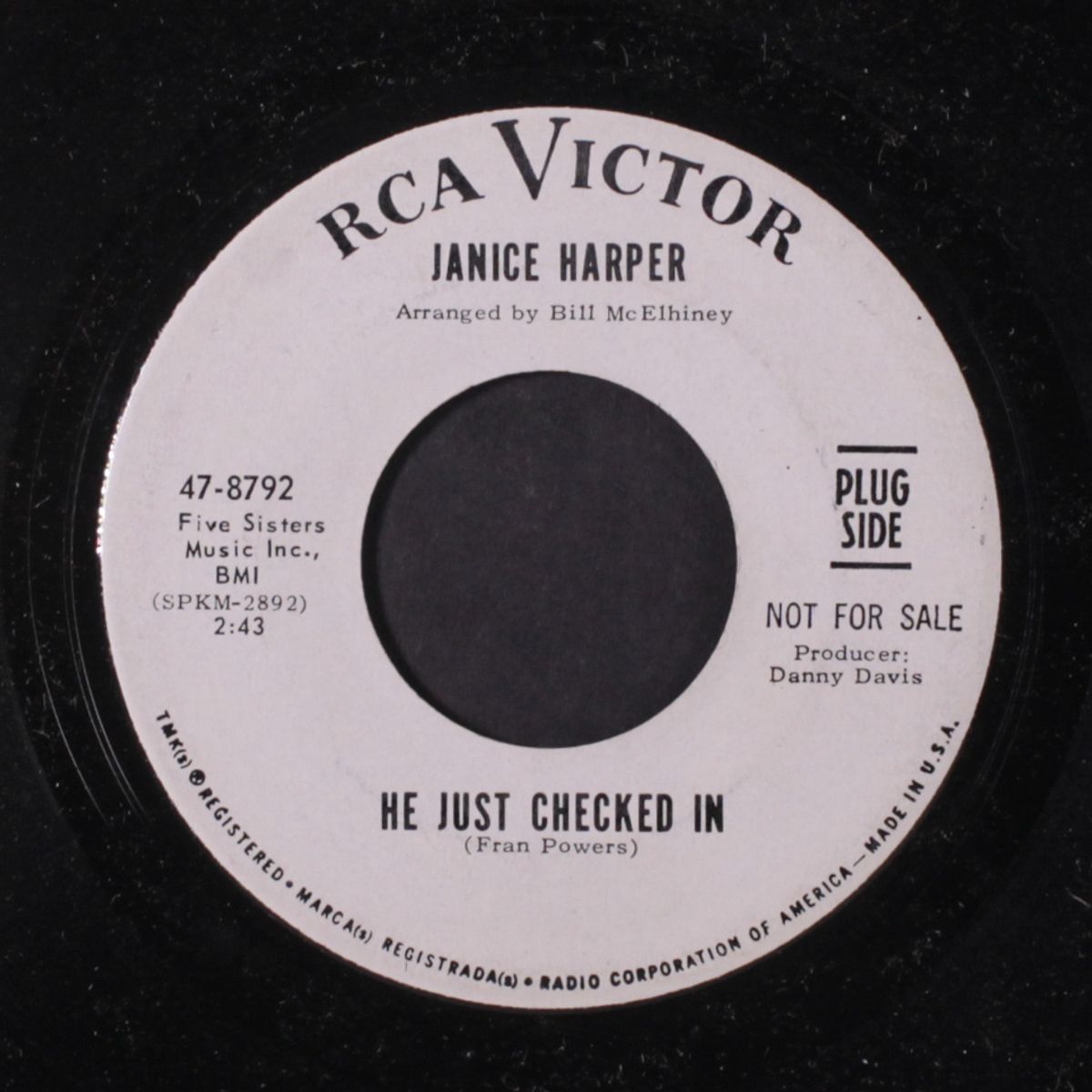 he just checked in / take me in your arms and hold me by JANICE HARPER