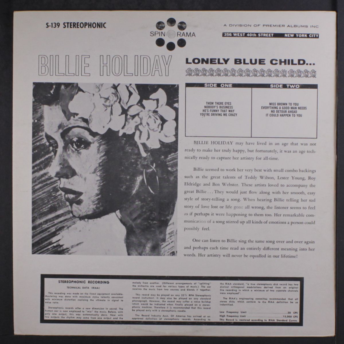 lonely blue child by BILLIE HOLIDAY