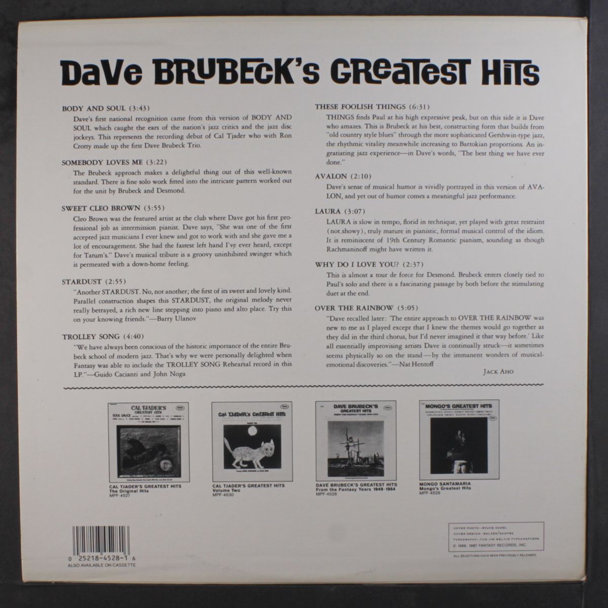 greatest hits by DAVE BRUBECK